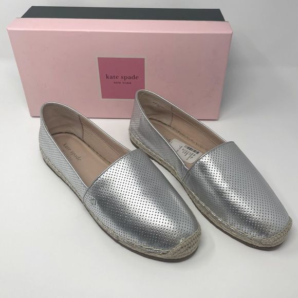 kate spade Shoes - Kate Spade | Gianna Silver Espadrilles womens size 10m